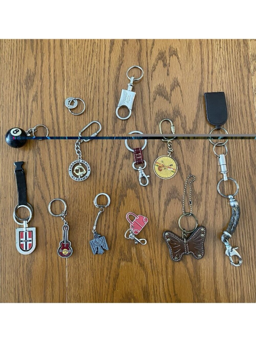 Lot of 12 Key Chains Fobs- Hard Rock Hotel, Nashville, Norway & More